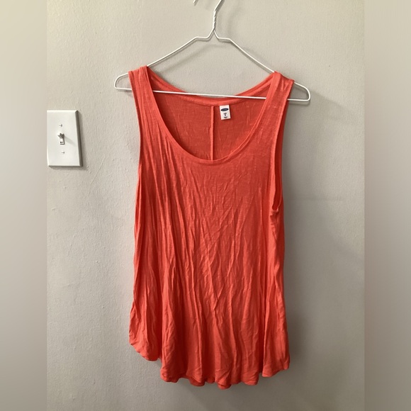 Women’s Old Navy Luxe Medium Orange Sleeveless Blouse - Picture 1 of 1